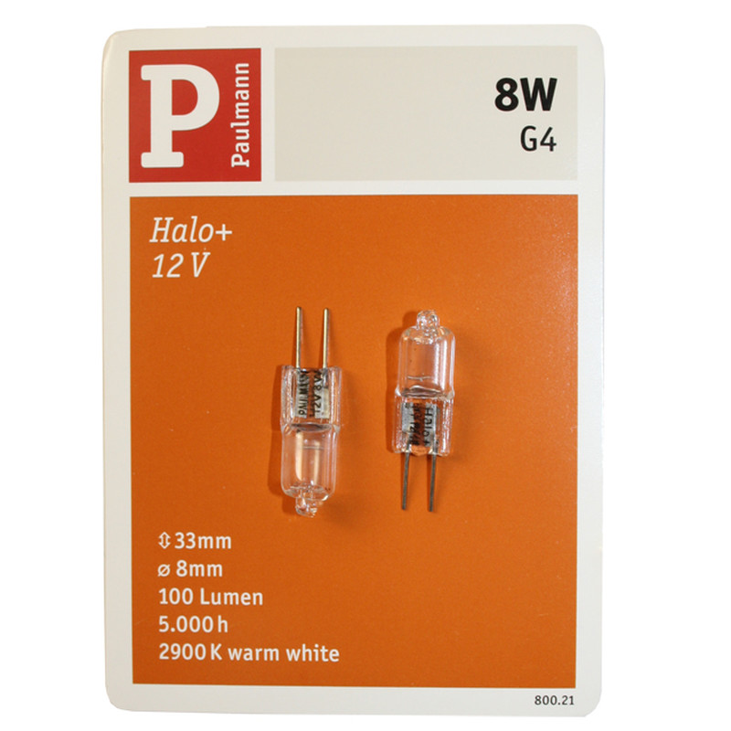 Paulmann 8W Doppelpack G4 Halogen Stiftsocken 12V bi Pin mini Birne S, 4,99  €